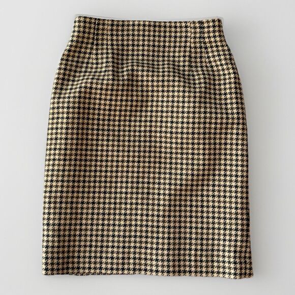 Jones New York Dresses & Skirts - VTG Jones New York Worsted Wool Houndstooth Pencil Skirt Size 8 Lined Zip